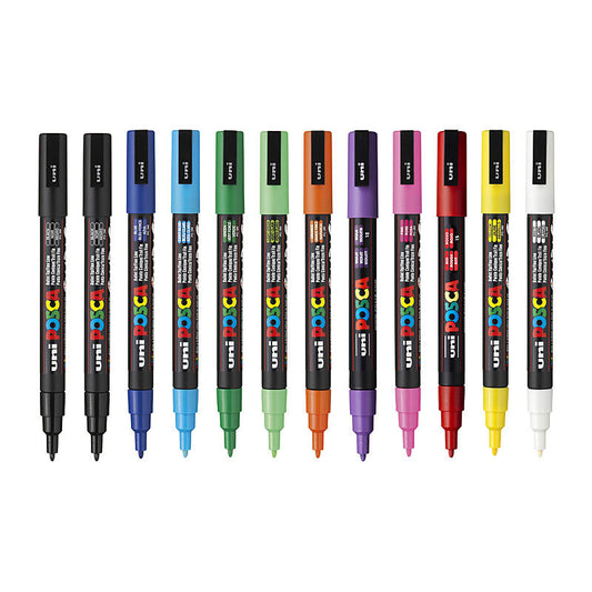 Posca PC-3M Fine Blt Asst Pk12 - Wholesales Supply
