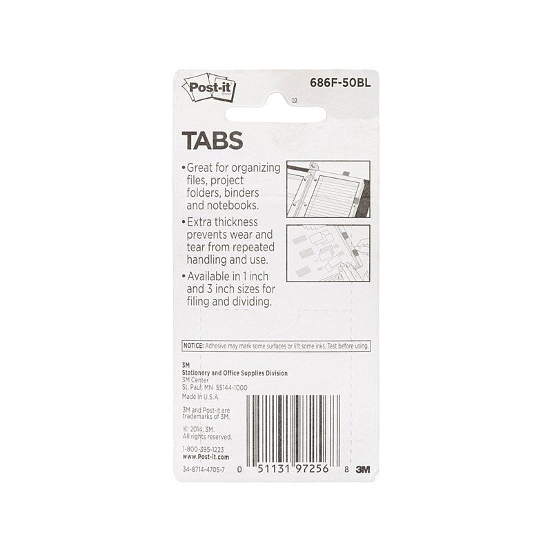 P-I Tabs 686F-50BL Pk50 Bx6 - Wholesales Supply