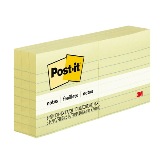 Post-It Note 630-6PK Ruled Pk6 - Wholesales Supply
