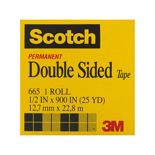 Scotch D-S Tape 665 12mm Bx12 - Wholesales Supply