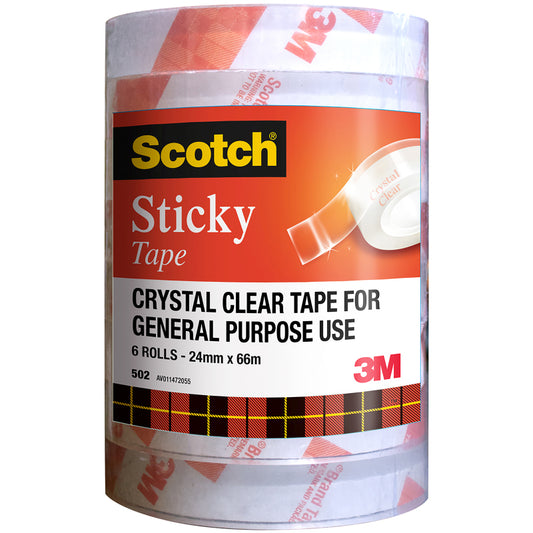 Scotch Stcky Tpe 502 24mm Twr6 - Wholesales Supply