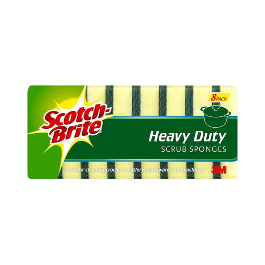 SB Scrub Sponge H/Duty Pk8 - Wholesales Supply