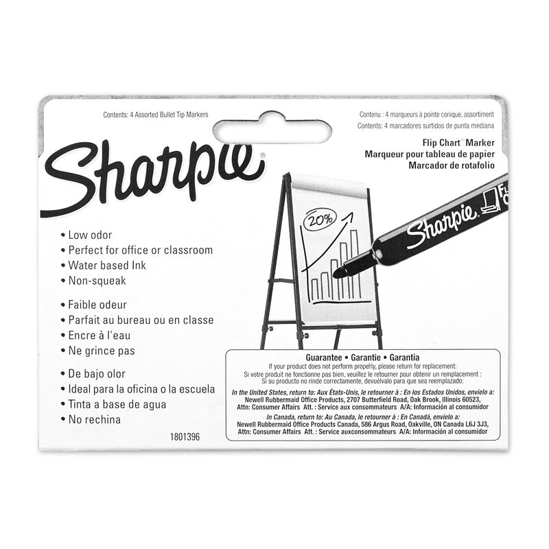 SH Flip Chart Markers Asst Pk4 - Wholesales Supply