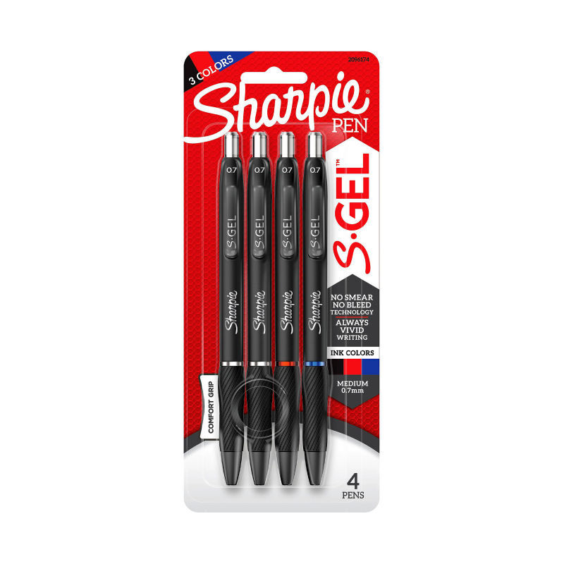 Sharpie Gel 0.7mm Asst Pk4 Bx6 - Wholesales Supply