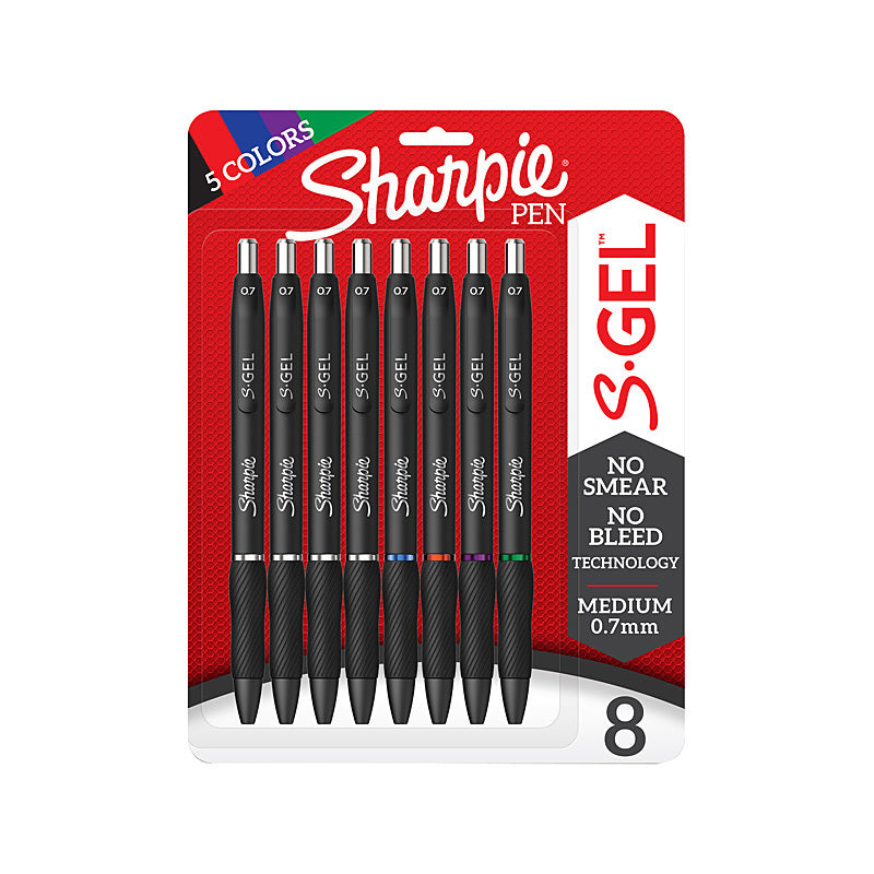 Sharpie Gel 0.7mm Bus Asst Pk8 - Wholesales Supply