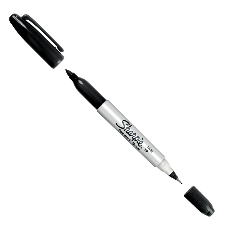 Sharpie Marker TwinTip Blk Bx6 - Wholesales Supply