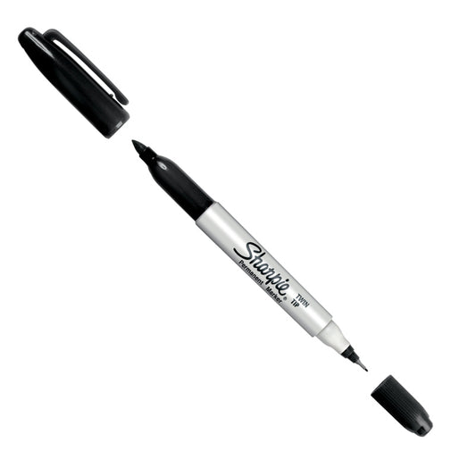 Sharpie Marker TwinTip Blk Bx6 - Wholesales Supply