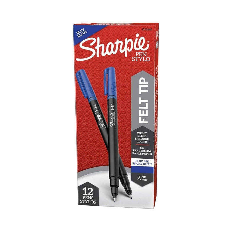 Sharpie Pen Fineliner Blu Bx12 - Wholesales Supply