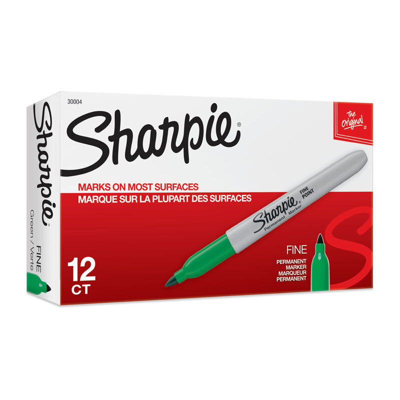 Sharpie Perm Markr FP Grn Bx12 - Wholesales Supply