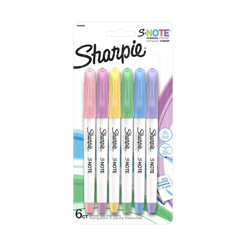 Sharpie S-Note Pastel Pk6 Bx6 - Wholesales Supply