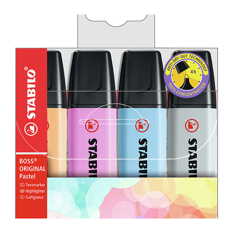 Stabilo Boss Pastel Ast1 Pk4 - Wholesales Supply