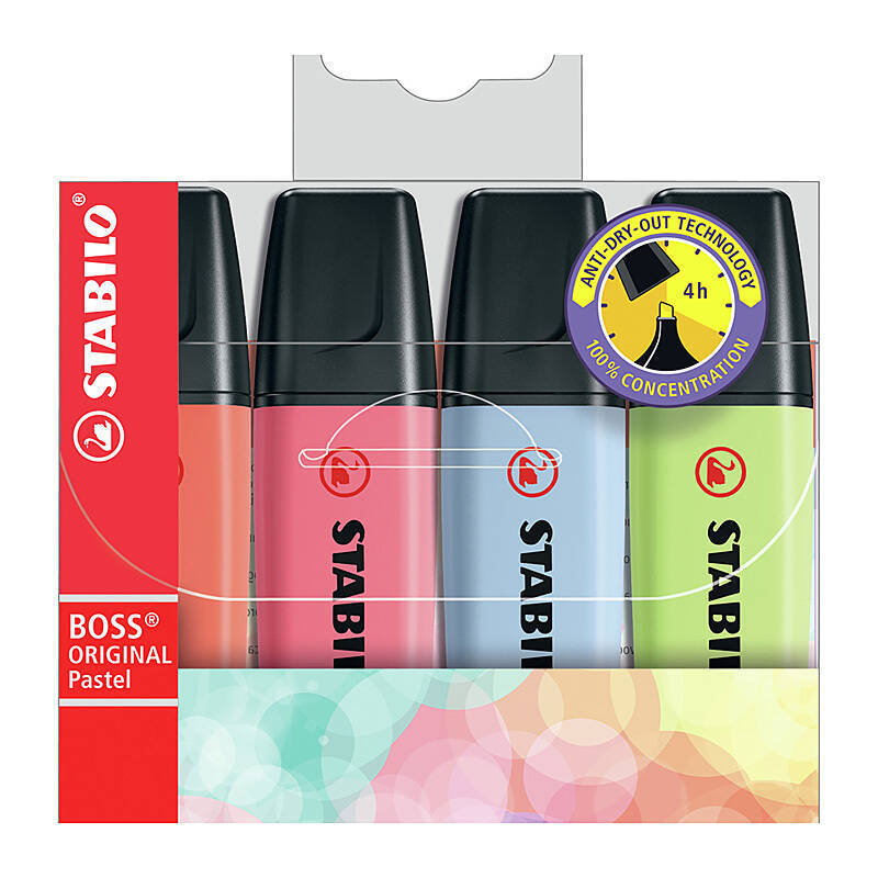 Stabilo Boss Pastel Ast2 Pk4 - Wholesales Supply