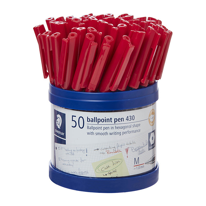 Staed Ballpoint430 MdRed Cup50 - Wholesales Supply