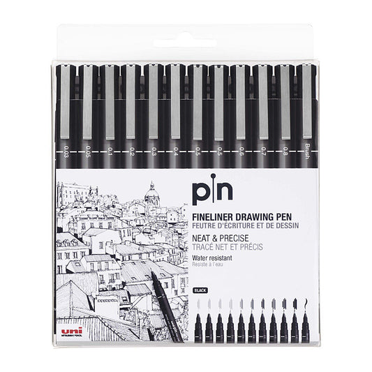 uni Pin Fine Liner Asst Pk12 - Wholesales Supply