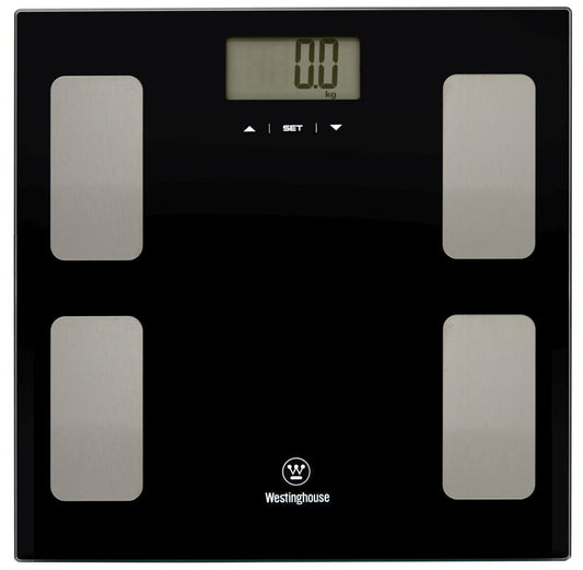 Westinghouse - Digital Personal Body Fat/Hydration Scales - Black