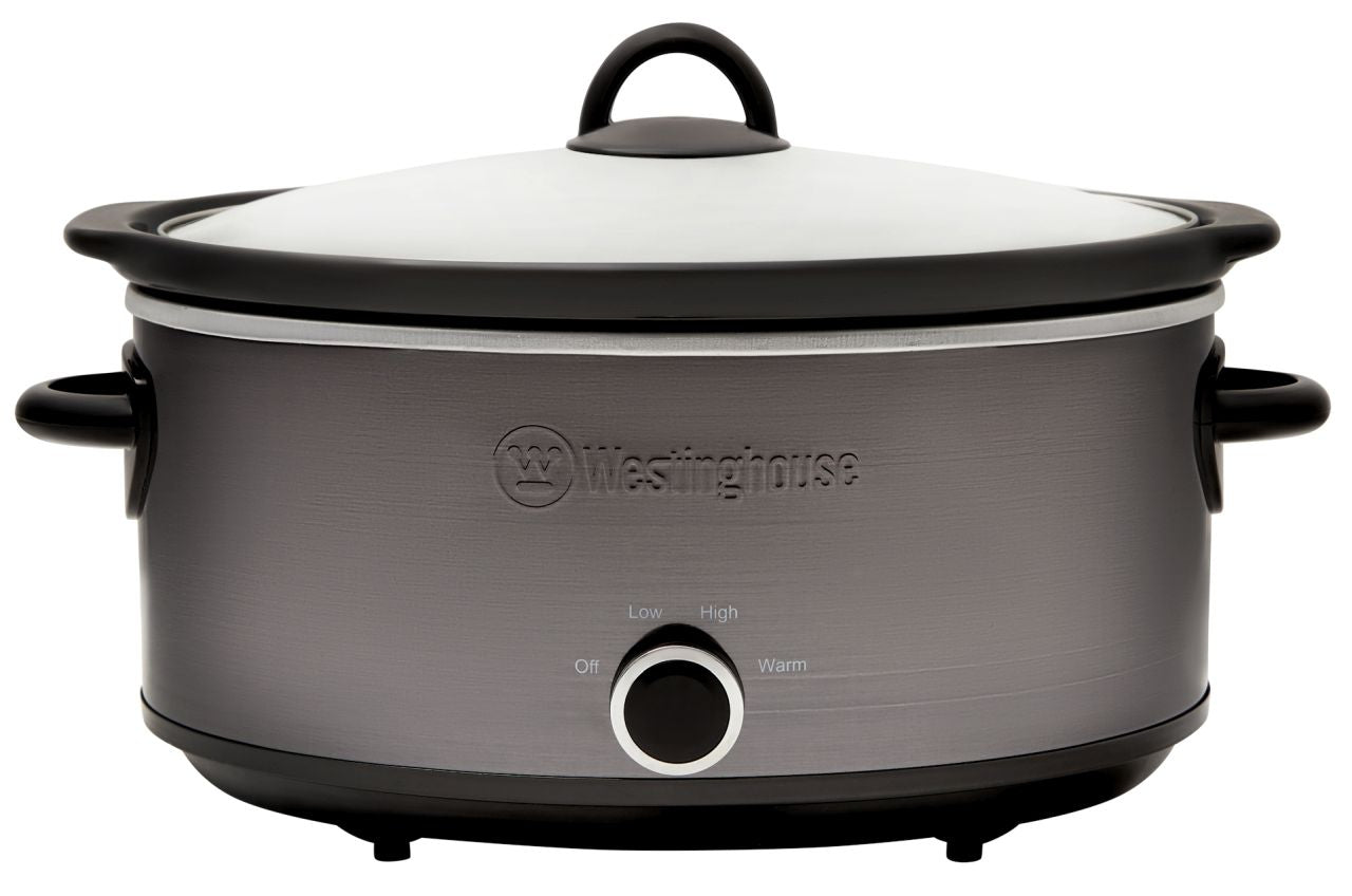 Westinghouse - 6.5L Slow Cooker Black/Stainless Steel