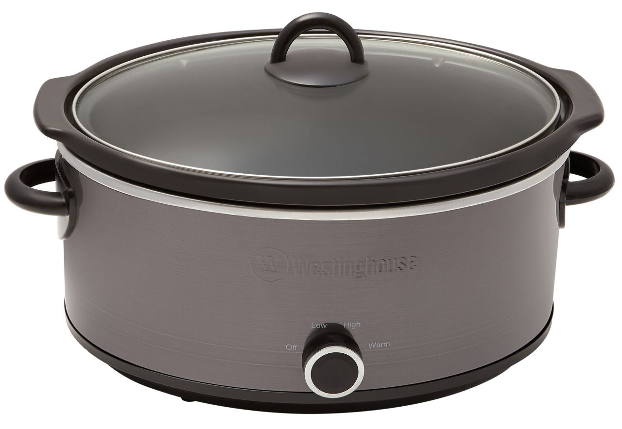 Westinghouse - 6.5L Slow Cooker Black/Stainless Steel