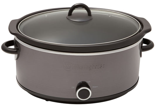 Westinghouse - 6.5L Slow Cooker Black/Stainless Steel