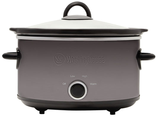 Westinghouse - 3.5L Slow Cooker Black/Stainless Steel
