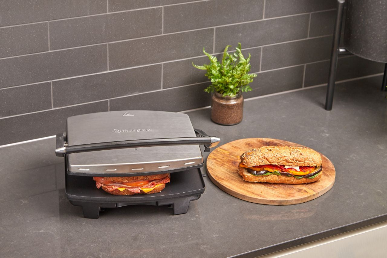 Westinghouse - 4 Slice Sandwich Press - S/S