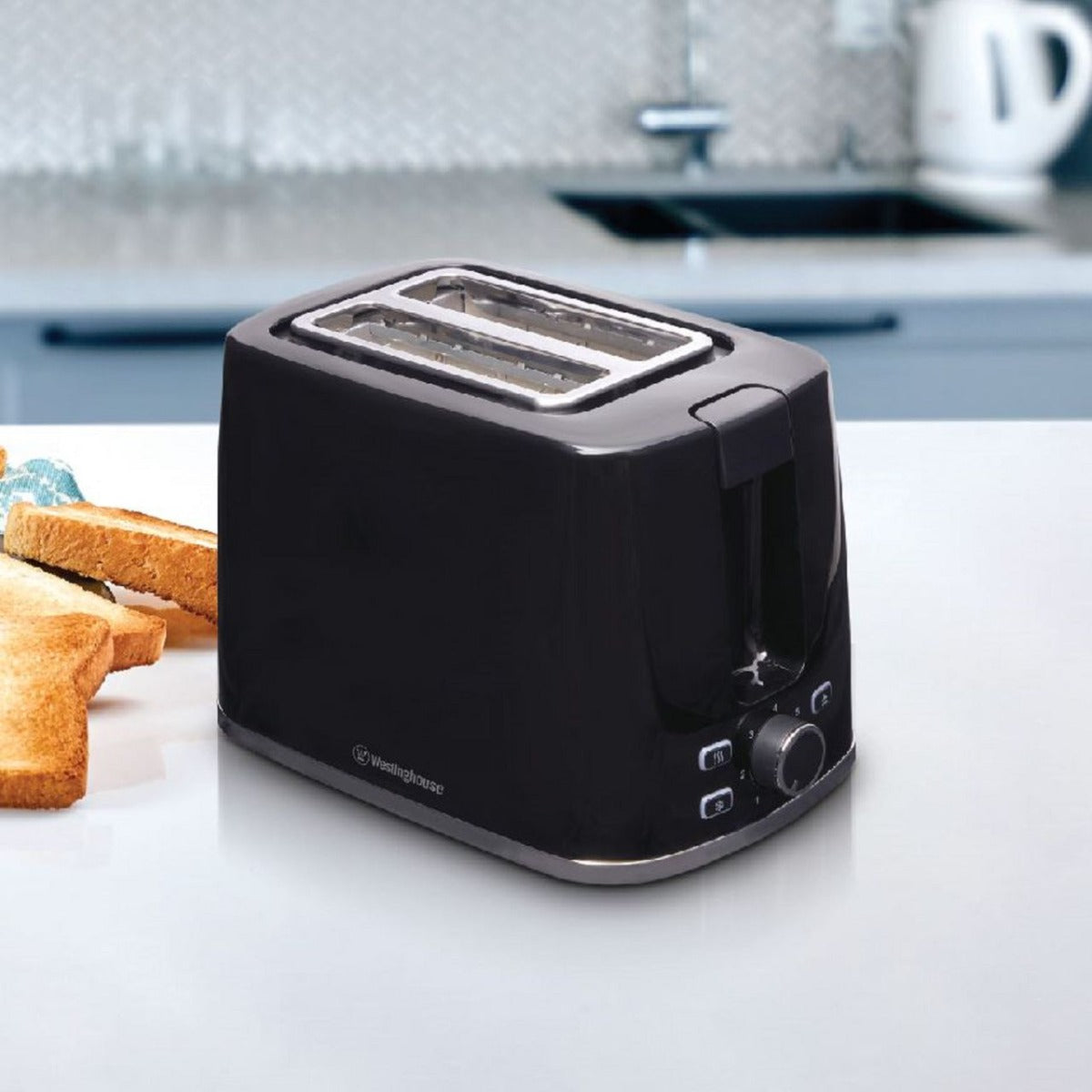 Westinghouse - 2 Slice Toaser Plastic - Black