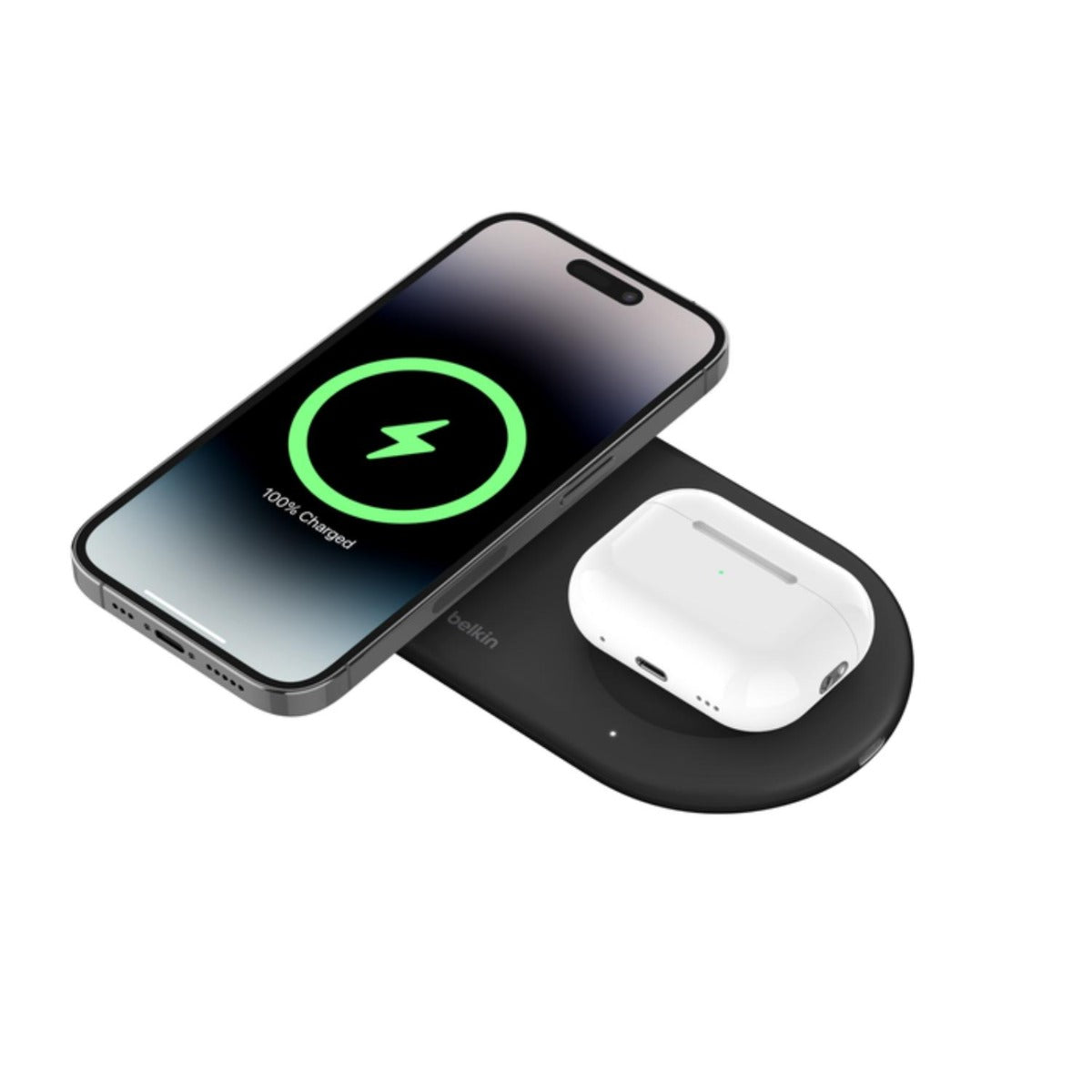 Belkin - 2-in1 Magnetic Wireless Charging Pad Qi2 - Black