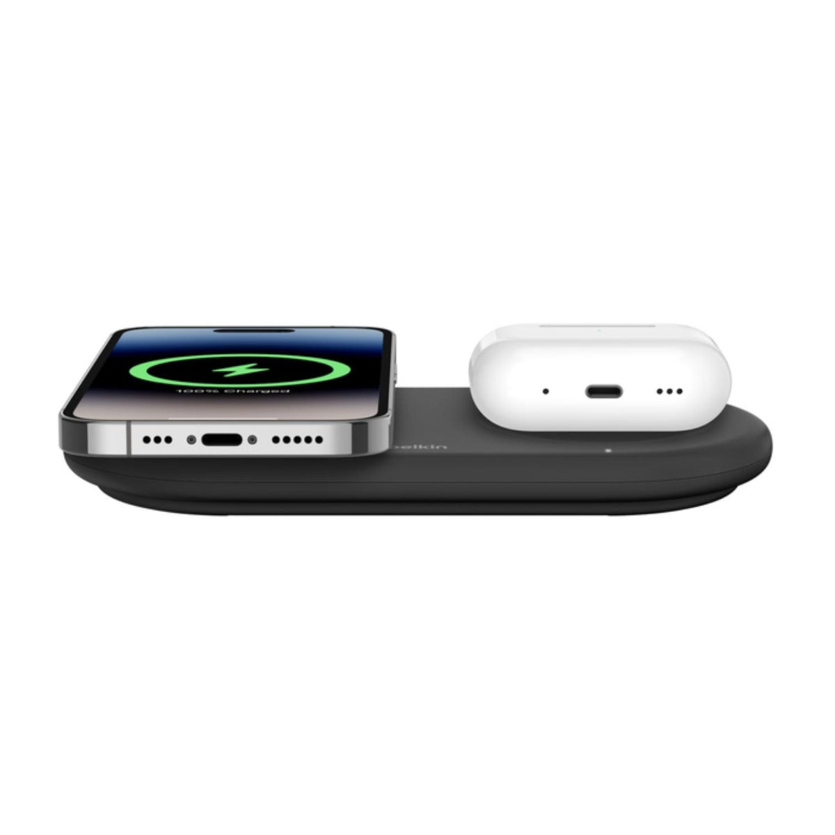 Belkin - 2-in1 Magnetic Wireless Charging Pad Qi2 - Black