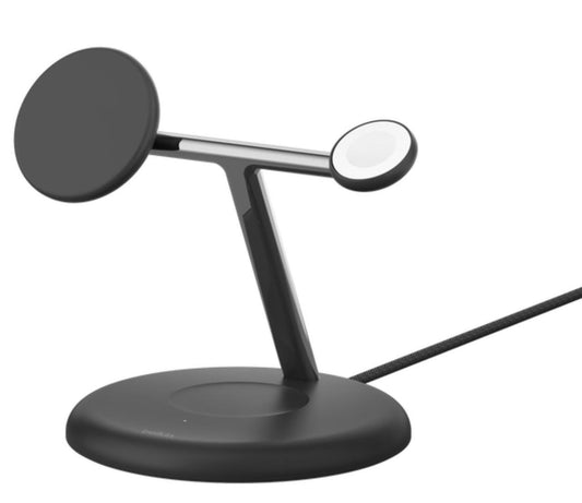 Belkin - 3-in-1 Magnetic Wireless Charging Stand - Black