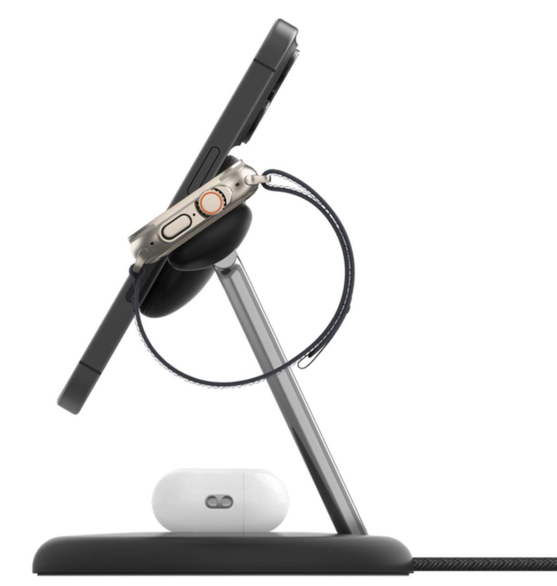 Belkin - 3-in-1 Magnetic Wireless Charging Stand - Black