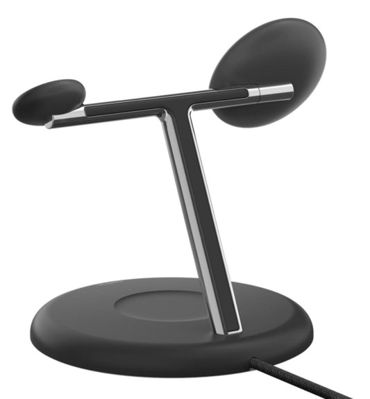 Belkin - 3-in-1 Magnetic Wireless Charging Stand - Black