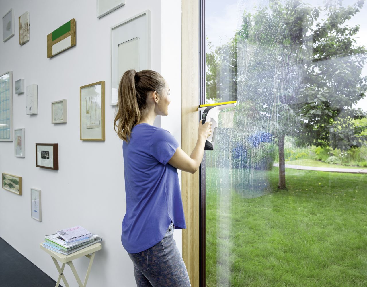 Karcher - WV 6 Plus Window Handheld Vacuum Cleaner - White